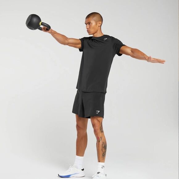 GYMSHARK ARRIVAL T-SHIRT REGULAR FIT BLACK LARGE‎ NWT IN PACKAGING - Picture 4 of 6